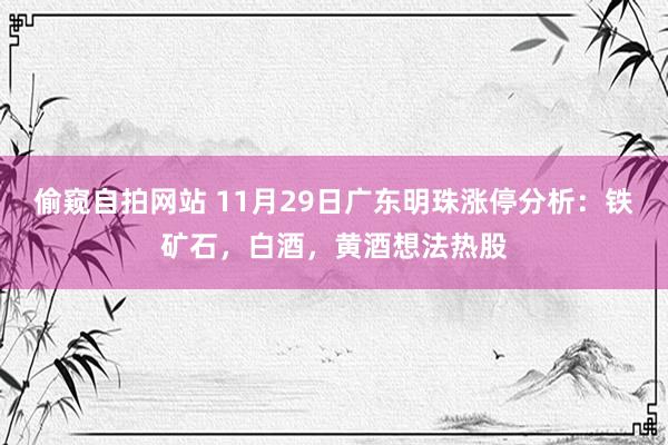 偷窥自拍网站 11月29日广东明珠涨停分析：铁矿石，白酒，黄酒想法热股