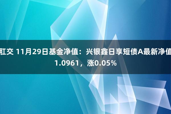 肛交 11月29日基金净值：兴银鑫日享短债A最新净值1.0961，涨0.05%