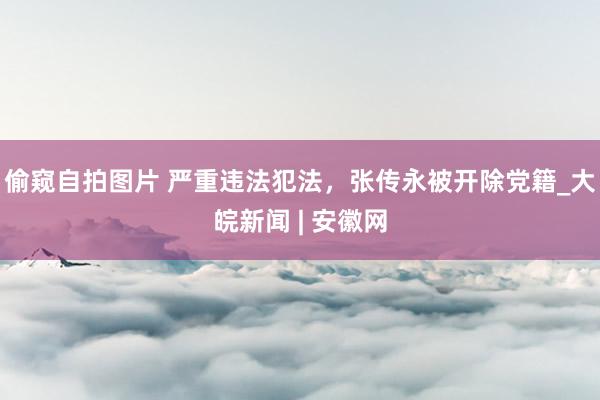 偷窥自拍图片 严重违法犯法，张传永被开除党籍_大皖新闻 | 安徽网