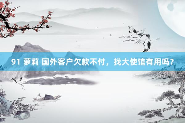 91 萝莉 国外客户欠款不付，找大使馆有用吗？