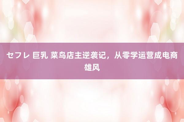 セフレ 巨乳 菜鸟店主逆袭记，从零学运营成电商雄风