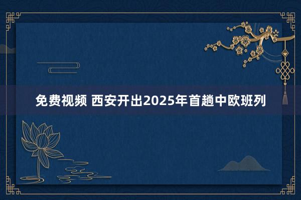 免费视频 西安开出2025年首趟中欧班列