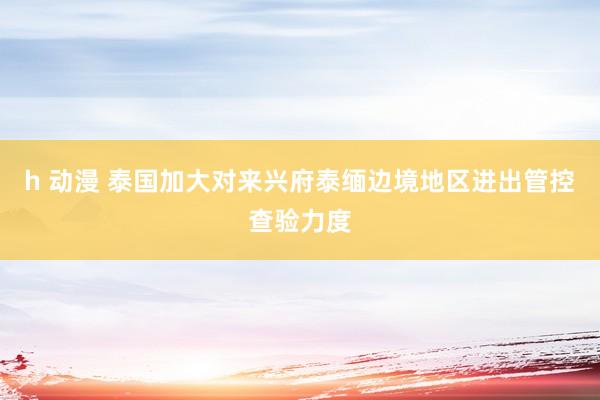 h 动漫 泰国加大对来兴府泰缅边境地区进出管控查验力度
