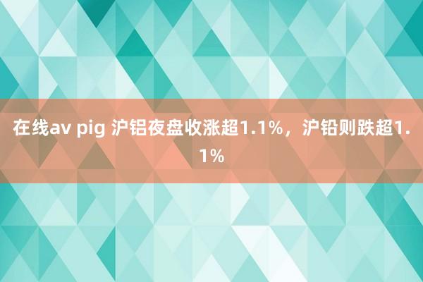 在线av pig 沪铝夜盘收涨超1.1%，沪铅则跌超1.1%