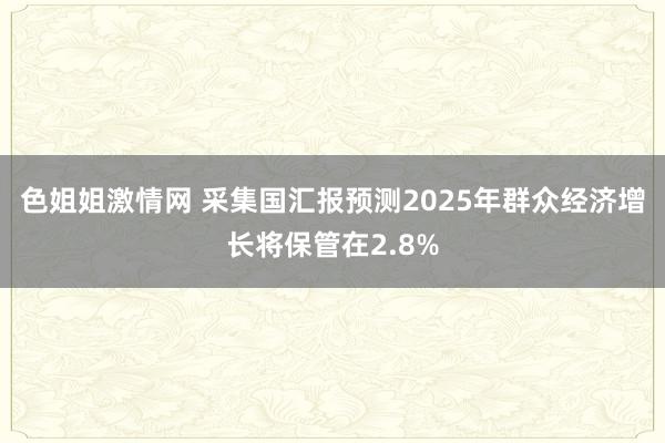 色姐姐激情网 采集国汇报预测2025年群众经济增长将保管在2.8%