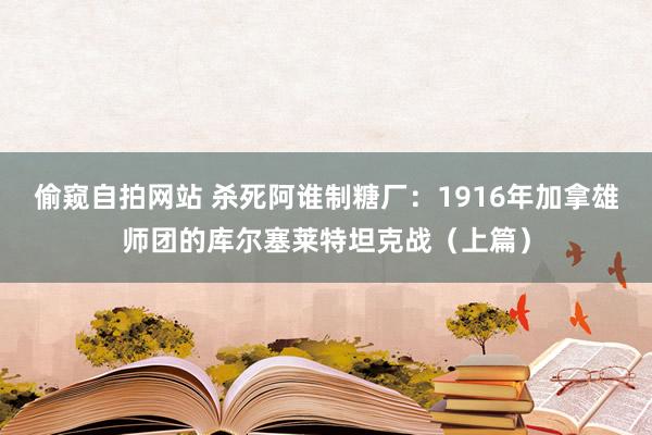 偷窥自拍网站 杀死阿谁制糖厂：1916年加拿雄师团的库尔塞莱特坦克战（上篇）