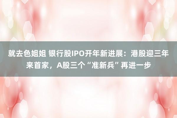 就去色姐姐 银行股IPO开年新进展：港股迎三年来首家，A股三个“准新兵”再进一步
