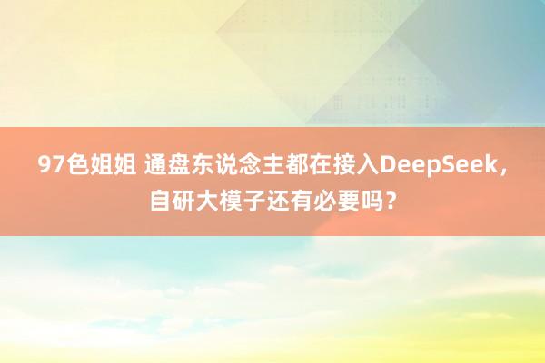 97色姐姐 通盘东说念主都在接入DeepSeek，自研大模子还有必要吗？