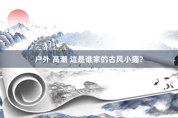 户外 高潮 这是谁家的古风小猫？