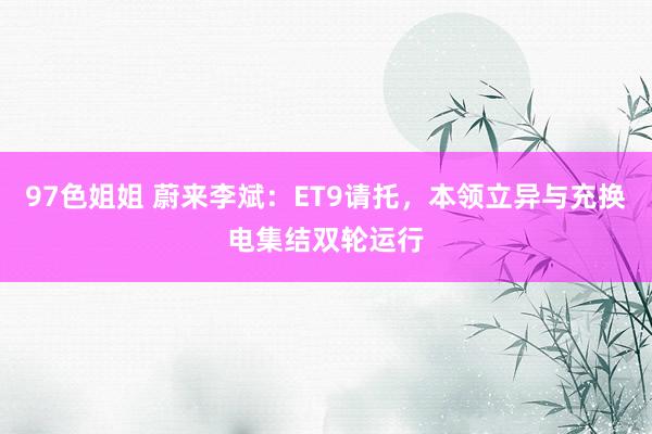 97色姐姐 蔚来李斌：ET9请托，本领立异与充换电集结双轮运行
