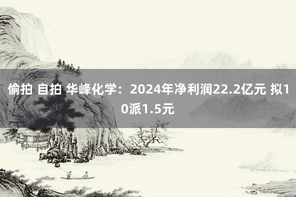 偷拍 自拍 华峰化学：2024年净利润22.2亿元 拟10派1.5元