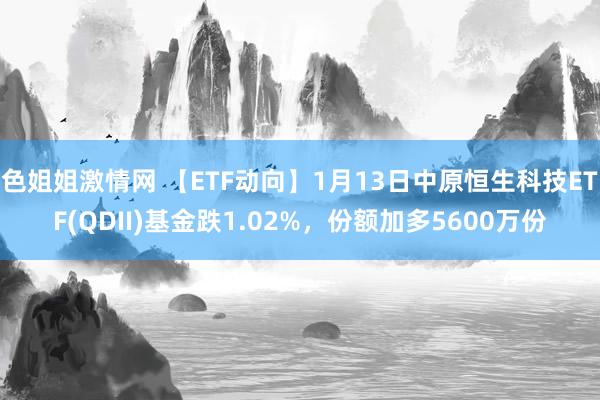 色姐姐激情网 【ETF动向】1月13日中原恒生科技ETF(QDII)基金跌1.02%，份额加多5600万份