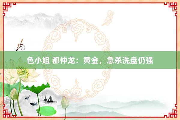 色小姐 都仲龙：黄金，急杀洗盘仍强