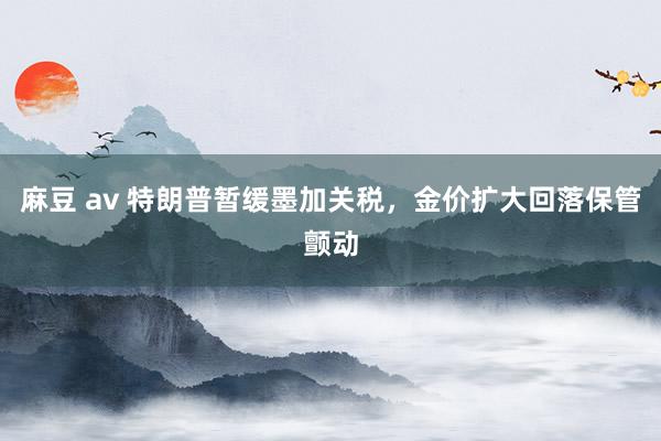 麻豆 av 特朗普暂缓墨加关税，金价扩大回落保管颤动
