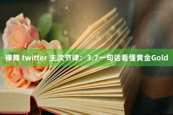 裸舞 twitter 主次节律：3.7一句话看懂黄金Gold