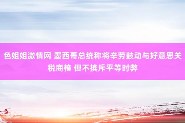 色姐姐激情网 墨西哥总统称将辛劳鼓动与好意思关税商榷 但不摈斥平等时弊