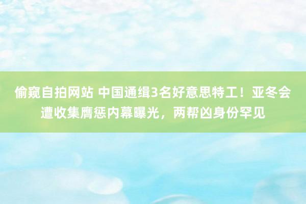 偷窥自拍网站 中国通缉3名好意思特工！亚冬会遭收集膺惩内幕曝光，两帮凶身份罕见