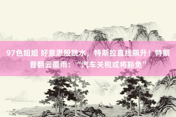 97色姐姐 好意思股跳水，特斯拉直线飙升！特朗普翻云覆雨：“汽车关税或将豁免”