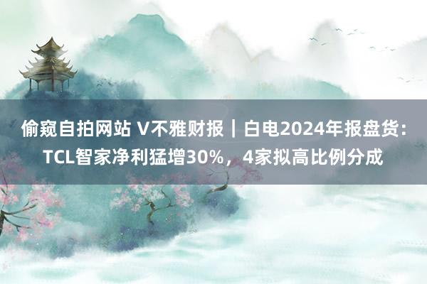 偷窥自拍网站 V不雅财报｜白电2024年报盘货：TCL智家净利猛增30%，4家拟高比例分成