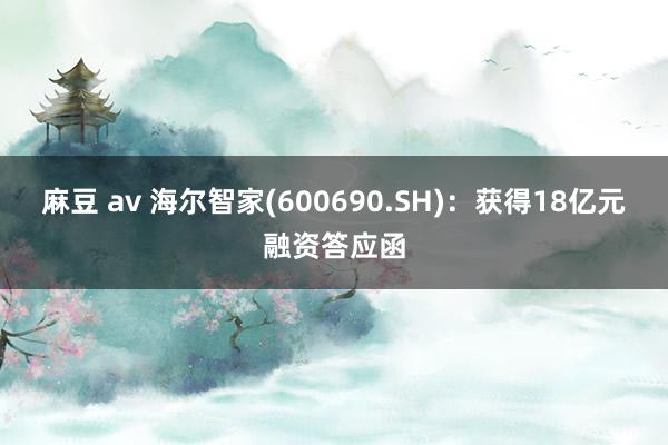 麻豆 av 海尔智家(600690.SH)：获得18亿元融资答应函